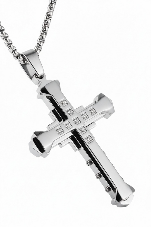 Midnight Valor Cross Necklace